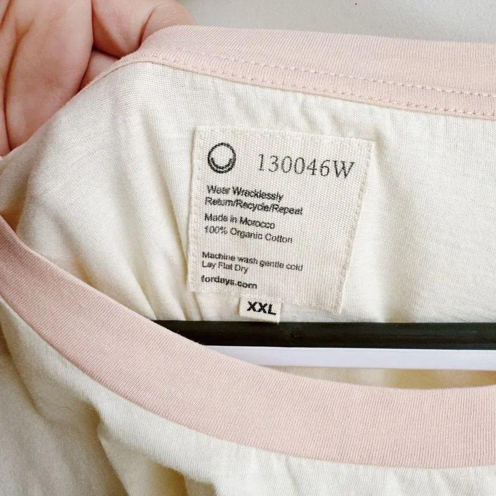 Nwt For Days Cropped Pink Sleeved Baseball Tee Xxl — image 6 of 6